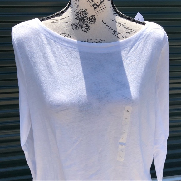 LOFT Tops - NWT LOFT White 3/4 Sleeve Boatneck Top Size L